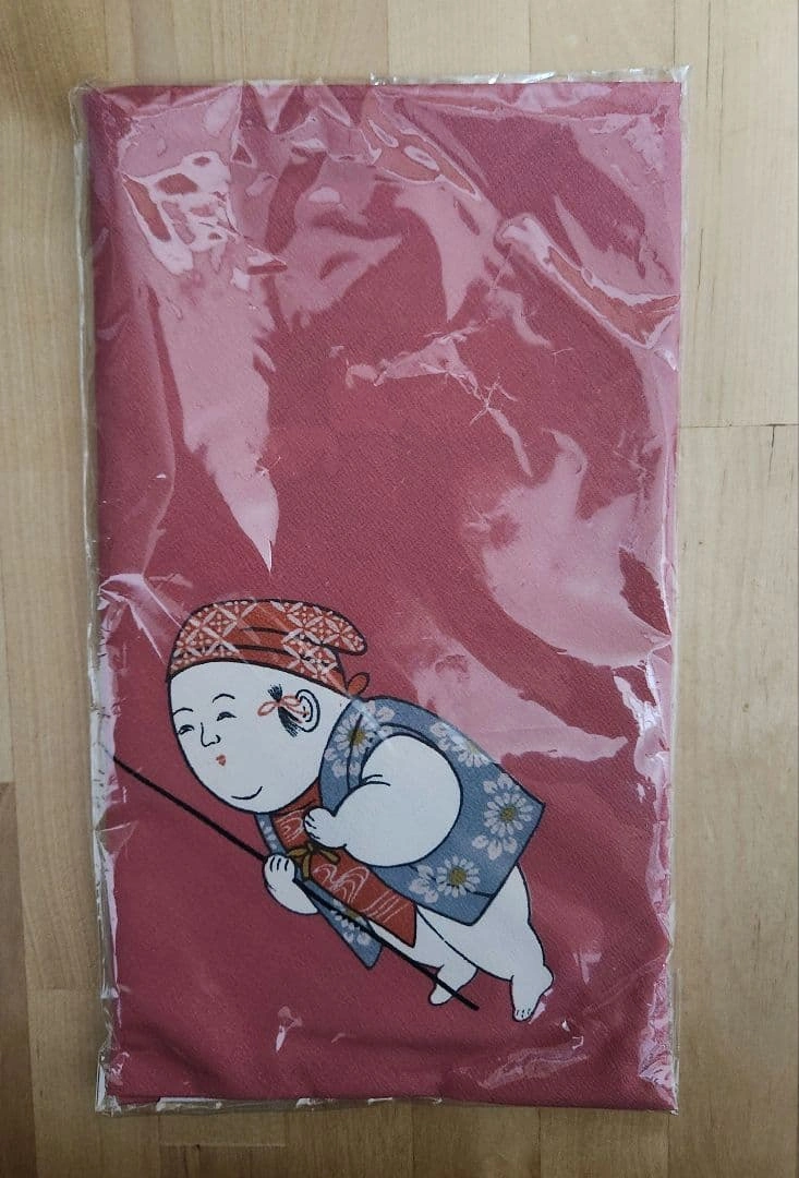赤色 風呂敷 イラスト付き 昭和レトロ