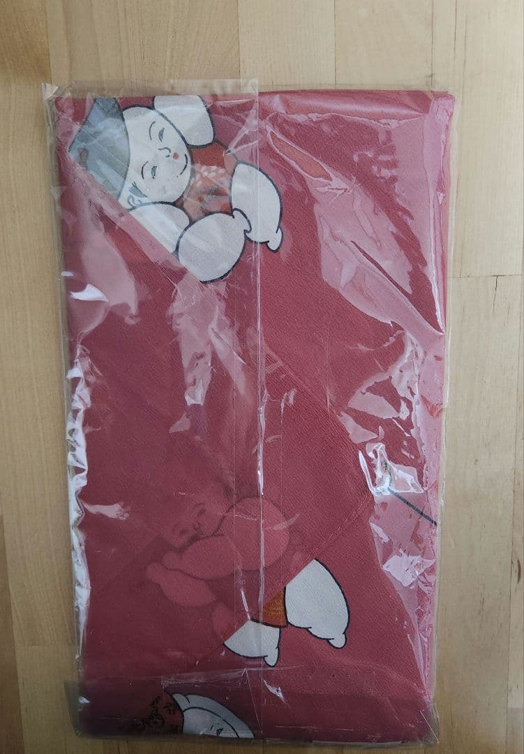 赤色 風呂敷 イラスト付き 昭和レトロの写真2枚目
