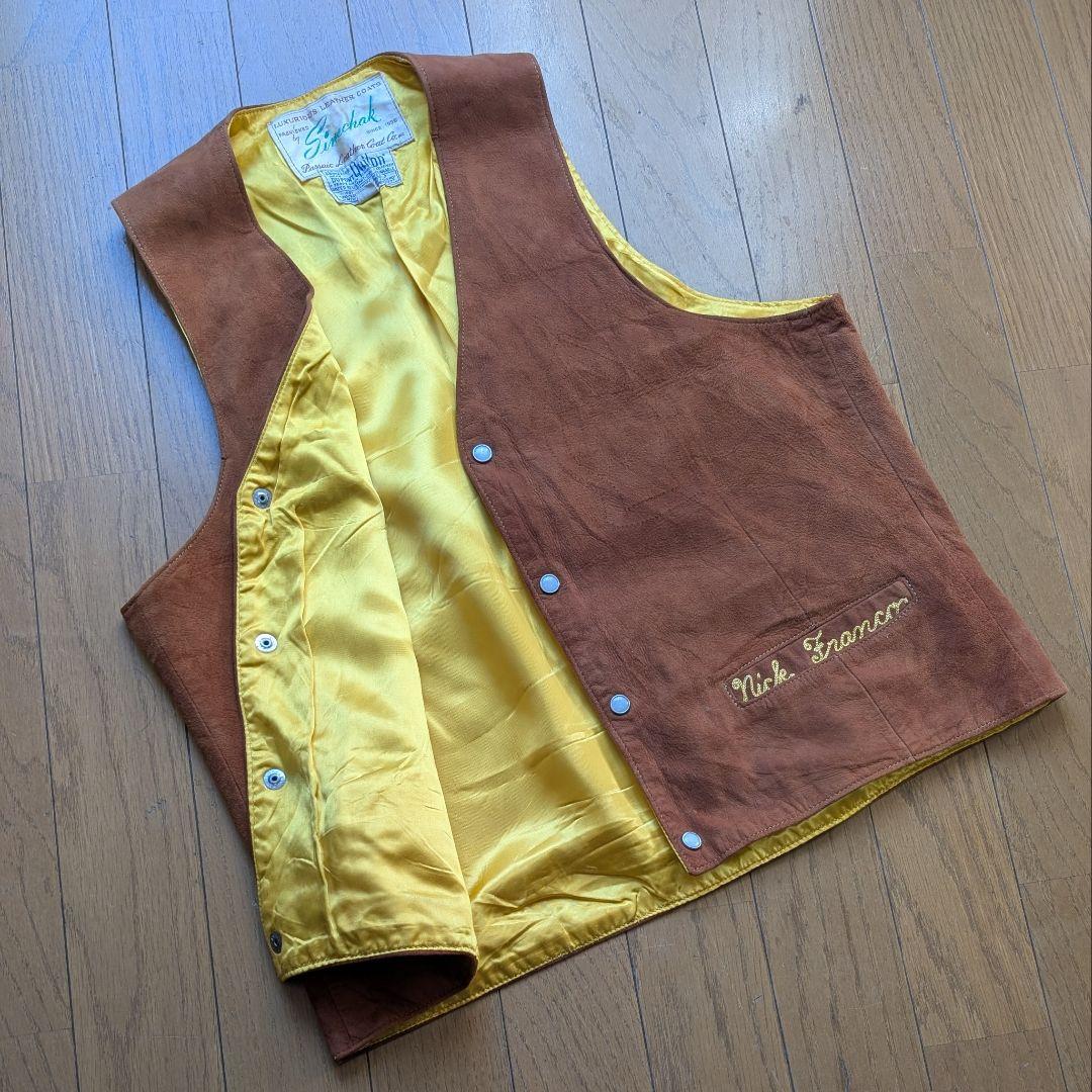 50〜60s Simchakレザーベスト 38 - キャロット(Karrot) 50〜60s Simchakレザーベスト 38 - キャロット(Karrot)