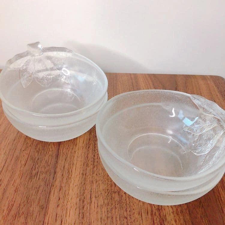 フルーツガラス デザート椀 4個セット レトロの写真5枚目