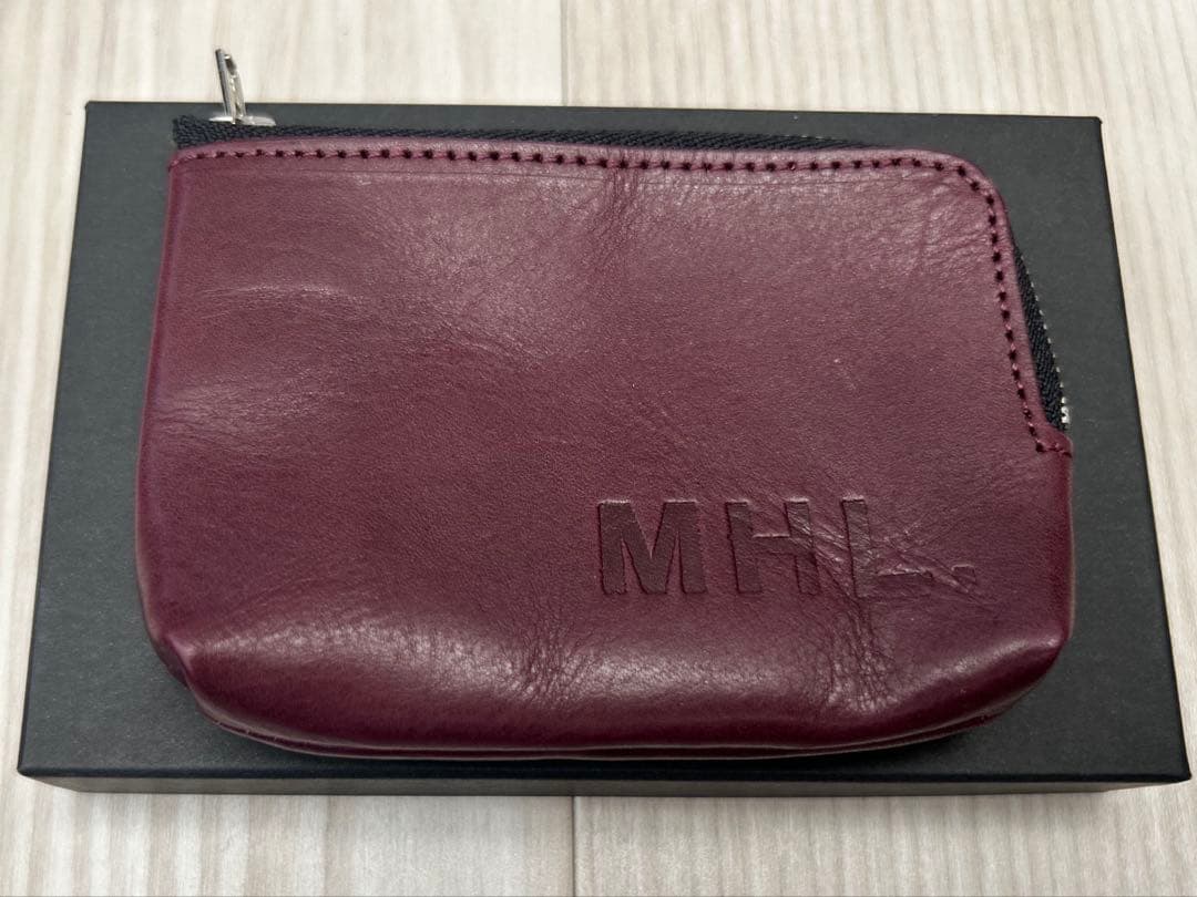 マーガレットハウエル　MHLバーガンディ レザー コインケース
