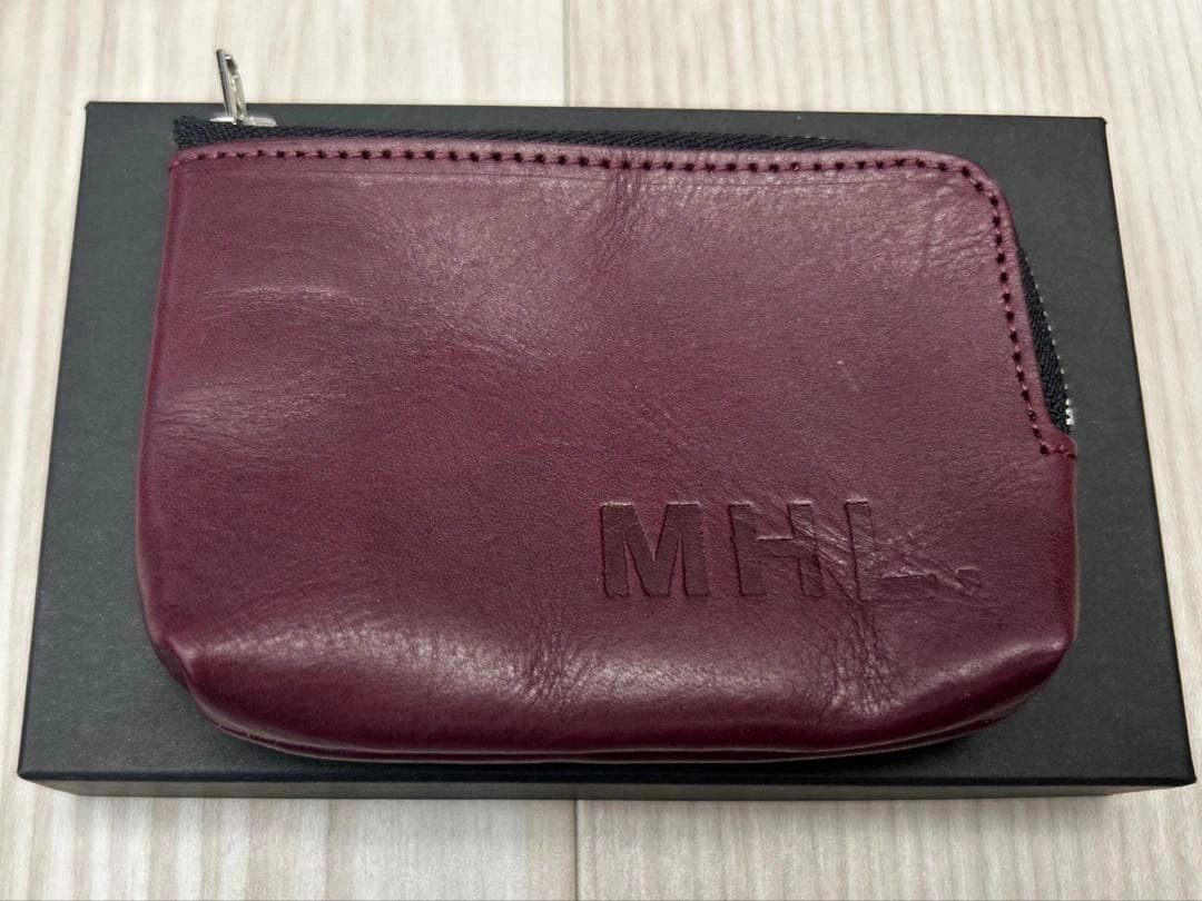 マーガレットハウエル MHLバーガンディ レザー コインケース