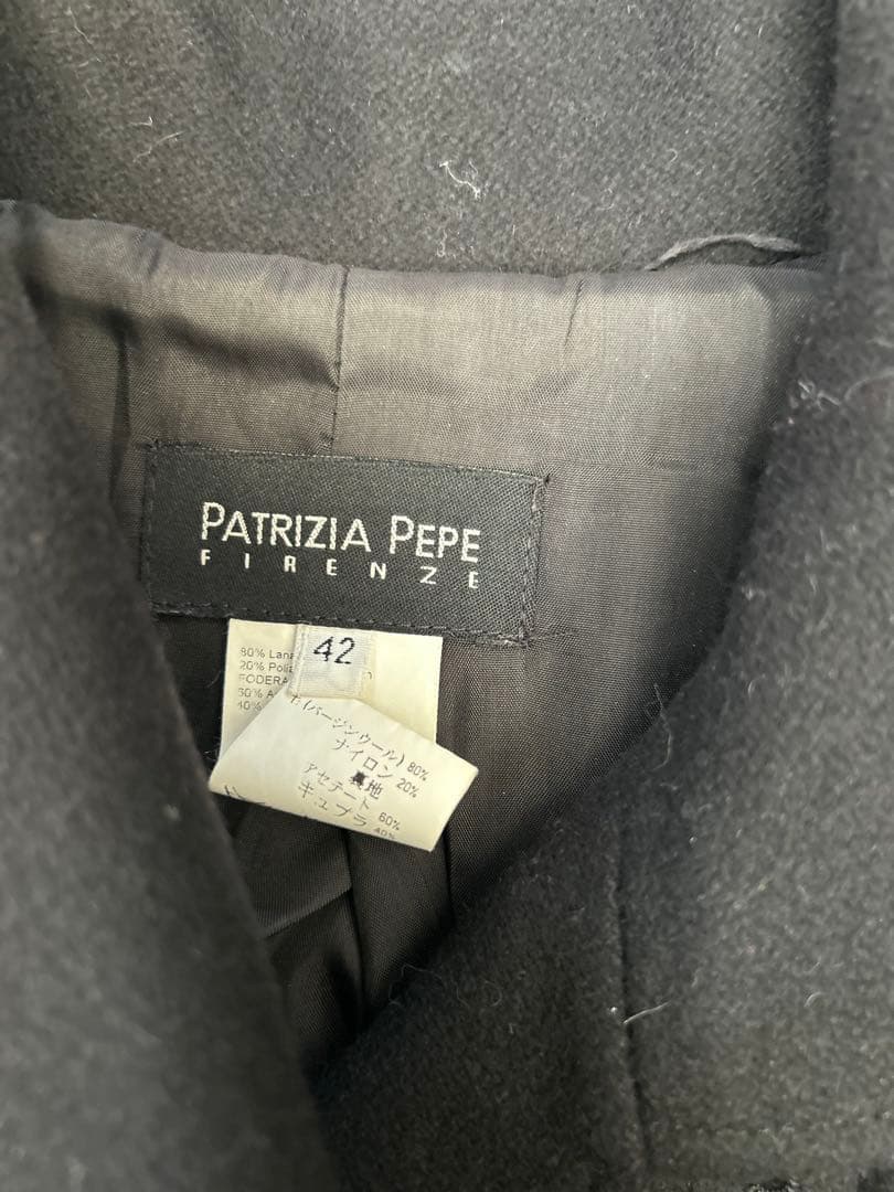 PATRIZIA PEPE パトリシアぺぺブラックピーコート 42の写真3枚目
