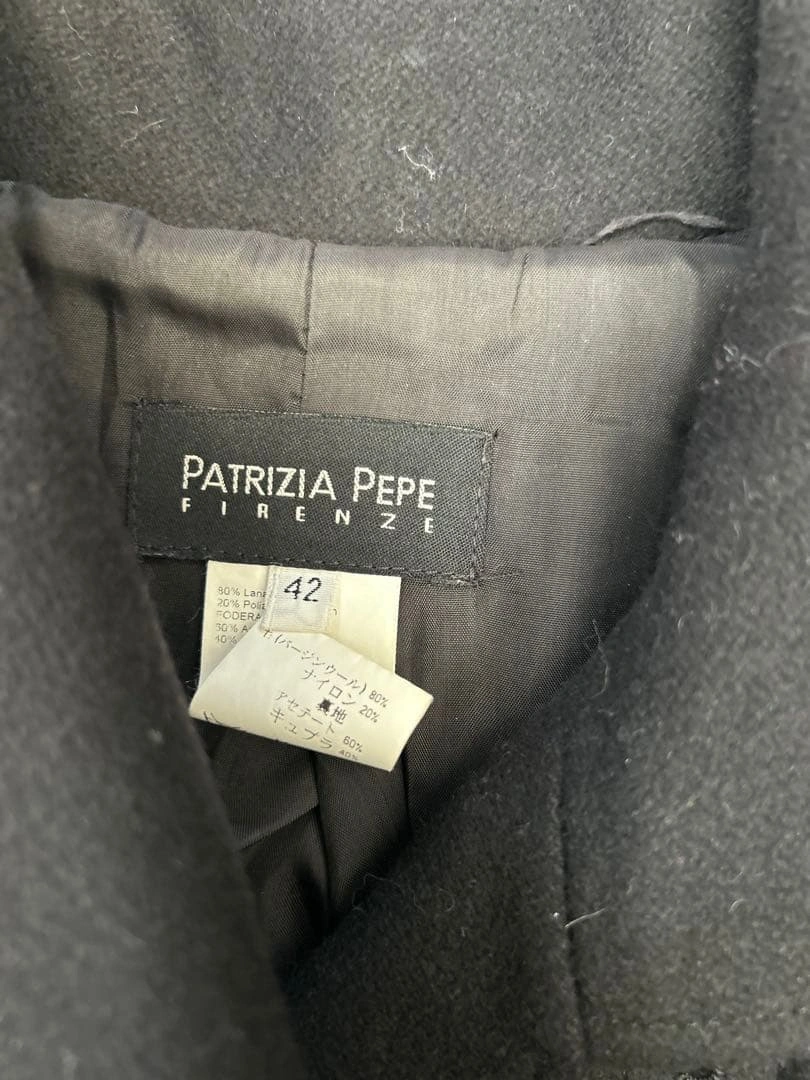 PATRIZIA PEPE パトリシアぺぺブラックピーコート 42の写真3枚目