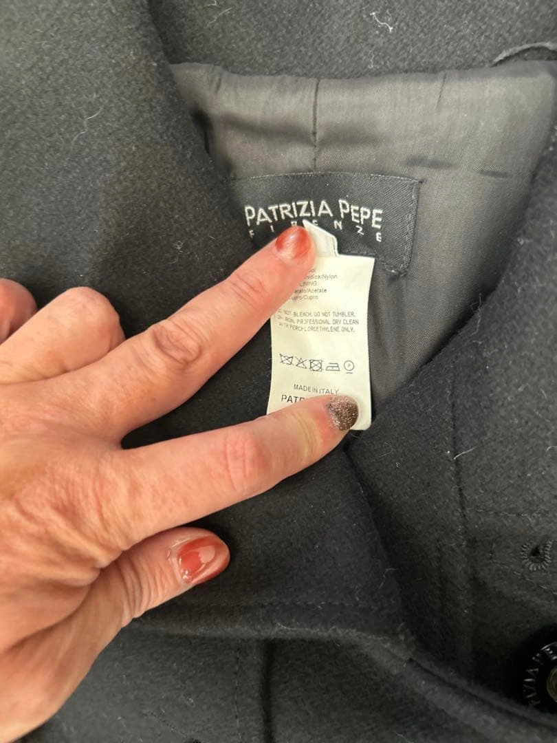 PATRIZIA PEPE パトリシアぺぺブラックピーコート 42の写真4枚目