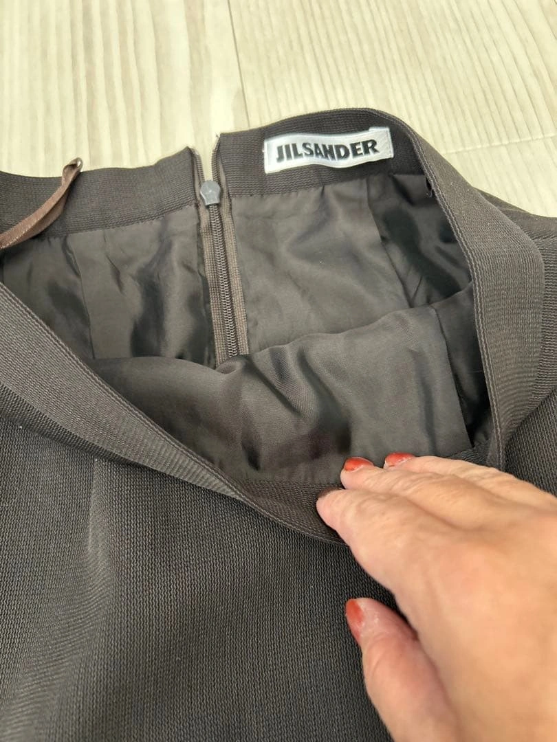 JIL SANDER 黒 タイトスカート ひざ丈 ジルサンダーの写真2枚目