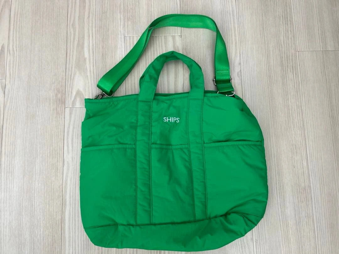 SHIPS グリーン ショルダーバッグ 新品シップス