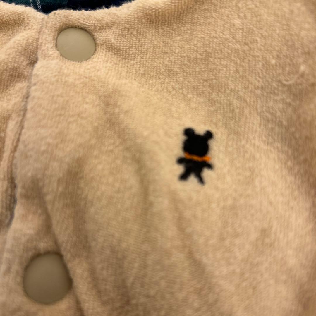 ベージュ フリース ベビーベスト　ミキハウスの写真2枚目