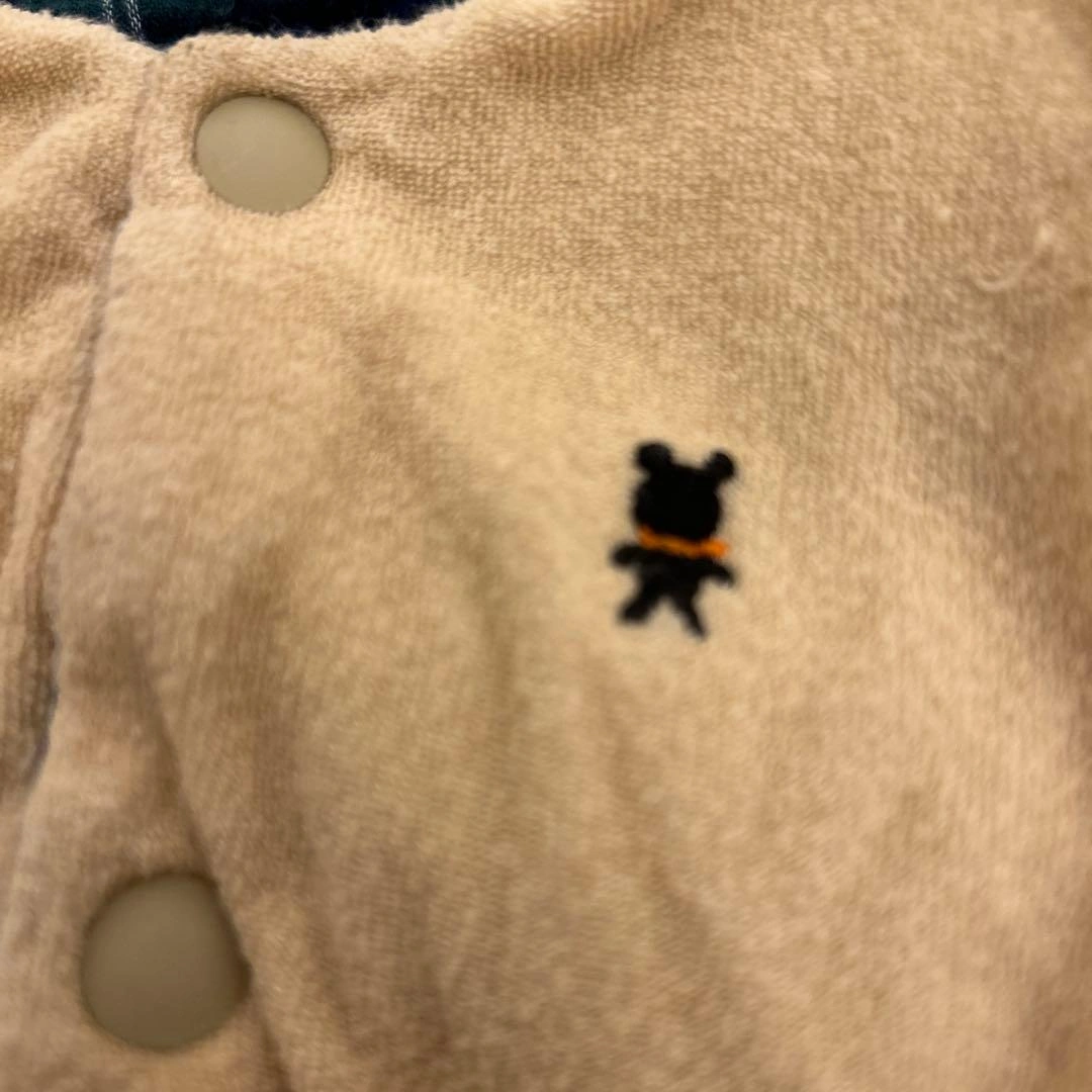 ベージュ フリース ベビーベスト ミキハウスの写真2枚目