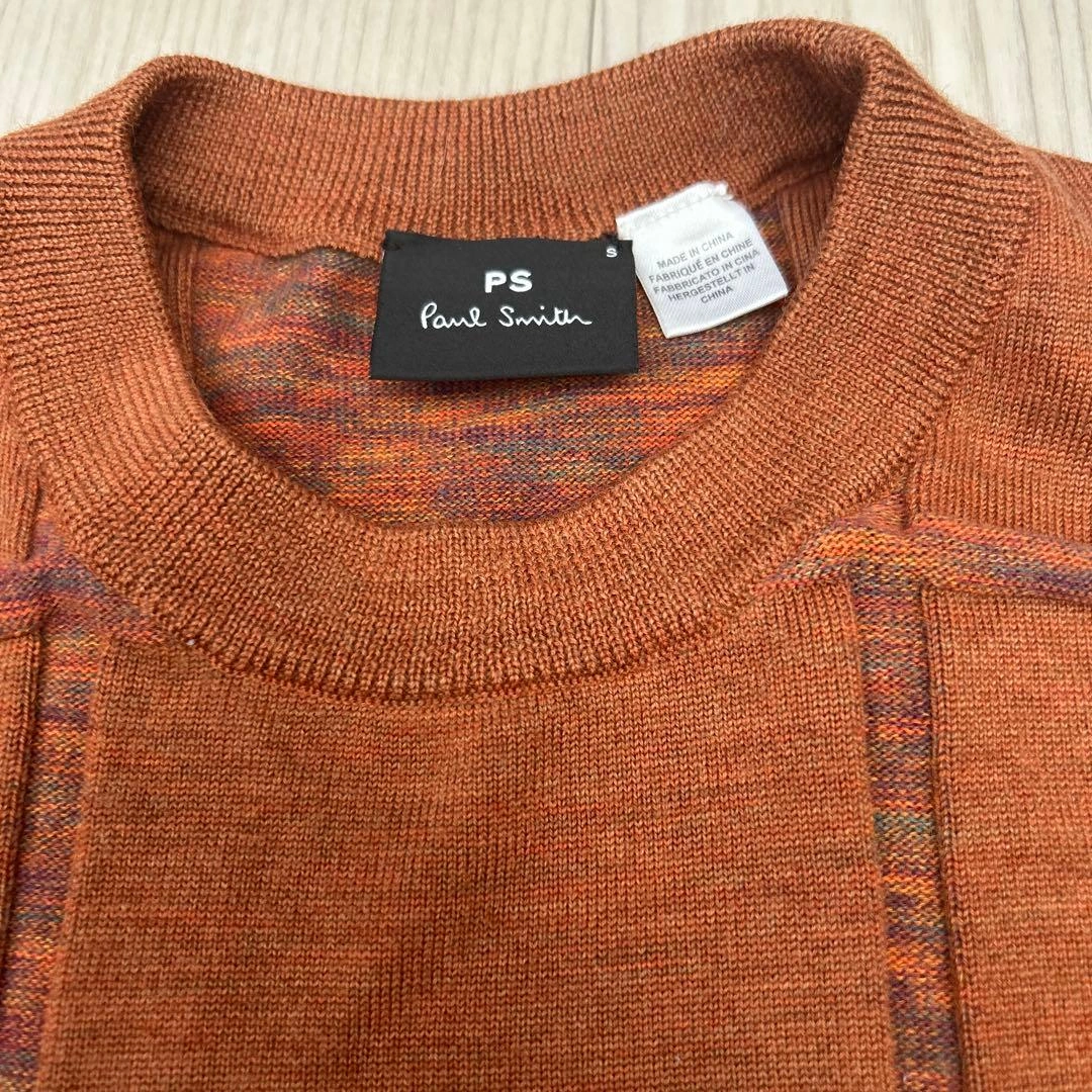 Paul Smith PS オレンジ系 ニット セーターの写真2枚目