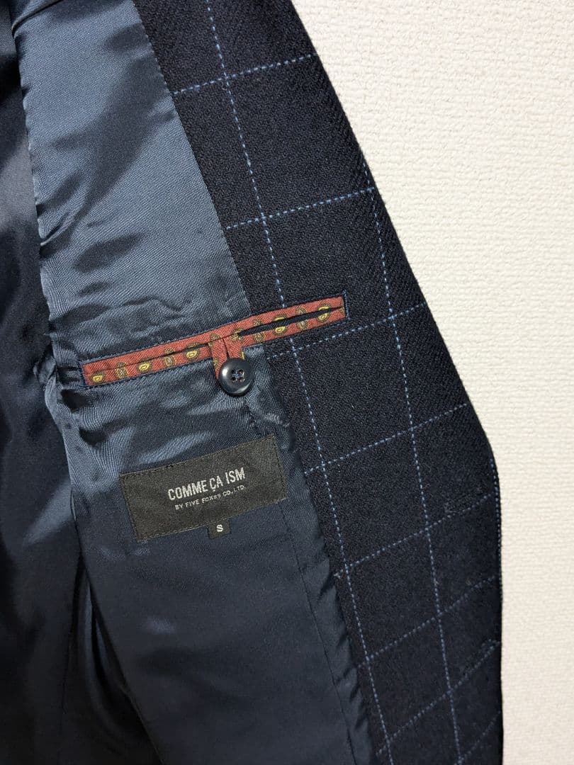 美品 COMME CA ISM ウィンドウペーン ジャケットの写真8枚目