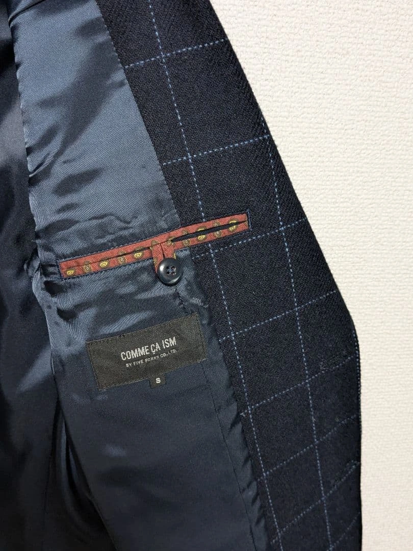 美品 COMME CA ISM ウィンドウペーン ジャケットの写真8枚目