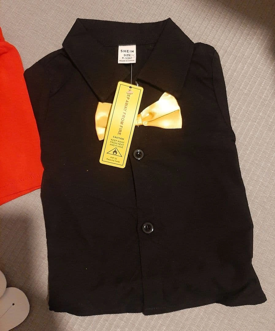 ベビーボーイボウフロントシャツ&サスペンダーショーツの写真2枚目