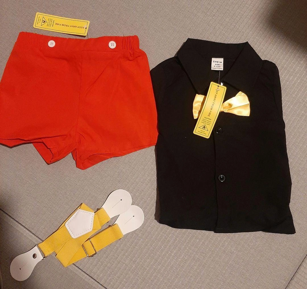 ベビーボーイボウフロントシャツ&サスペンダーショーツの写真4枚目