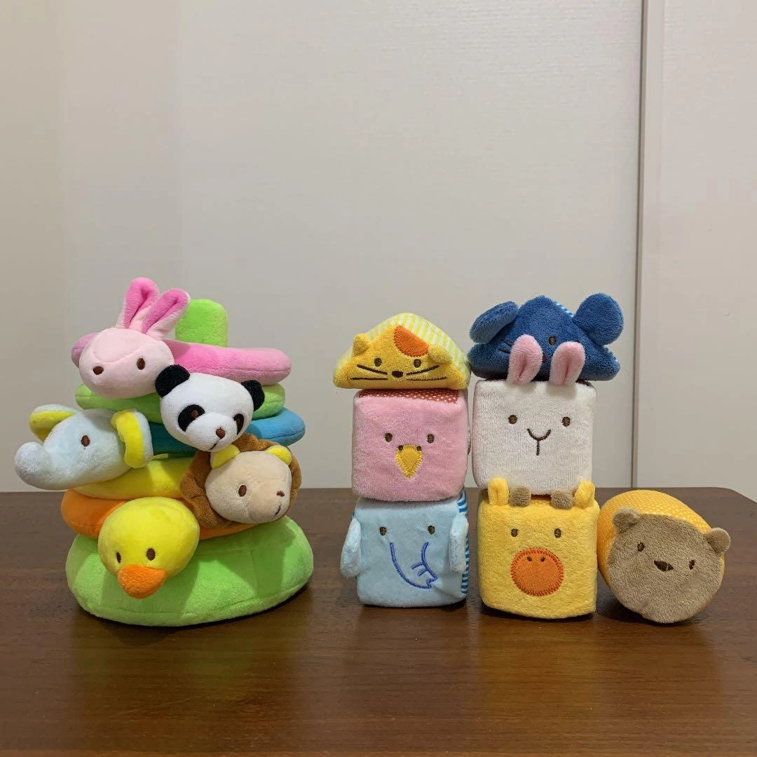 【2個セット】エドインター ふわふわアニマルブロック