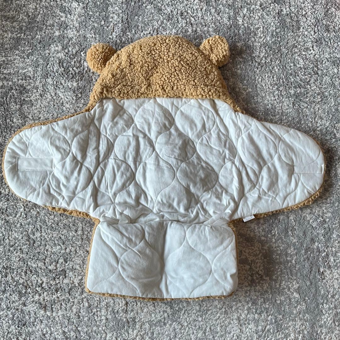 MOONMN ベビーおくるみ ふわふわクマちゃん ブラウン Sの写真9枚目