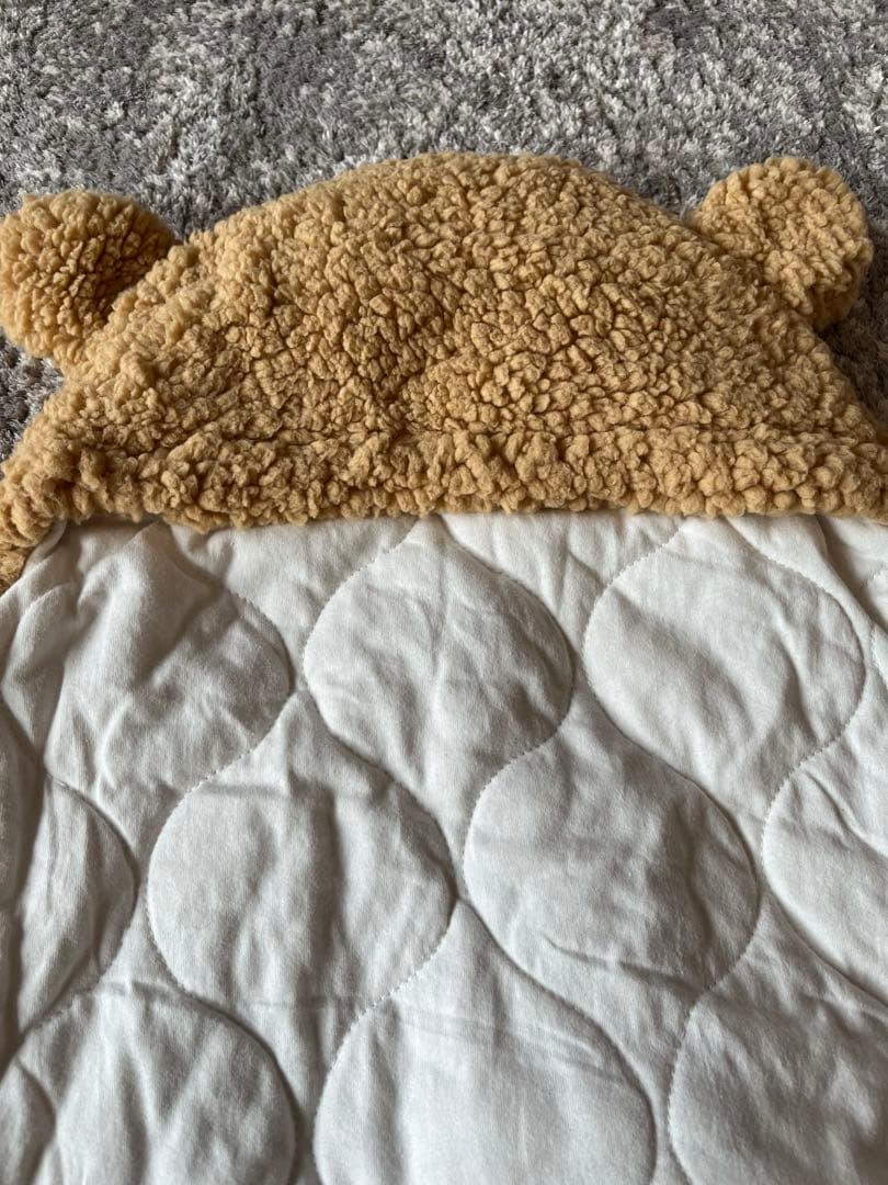 MOONMN ベビーおくるみ ふわふわクマちゃん ブラウン Sの写真10枚目