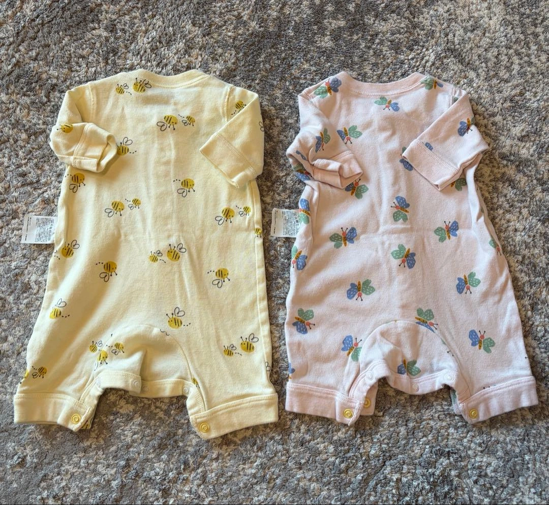 【50サイズ/2枚セット】ユニクロ カバーオール キャスキッドソン 新生児の写真5枚目