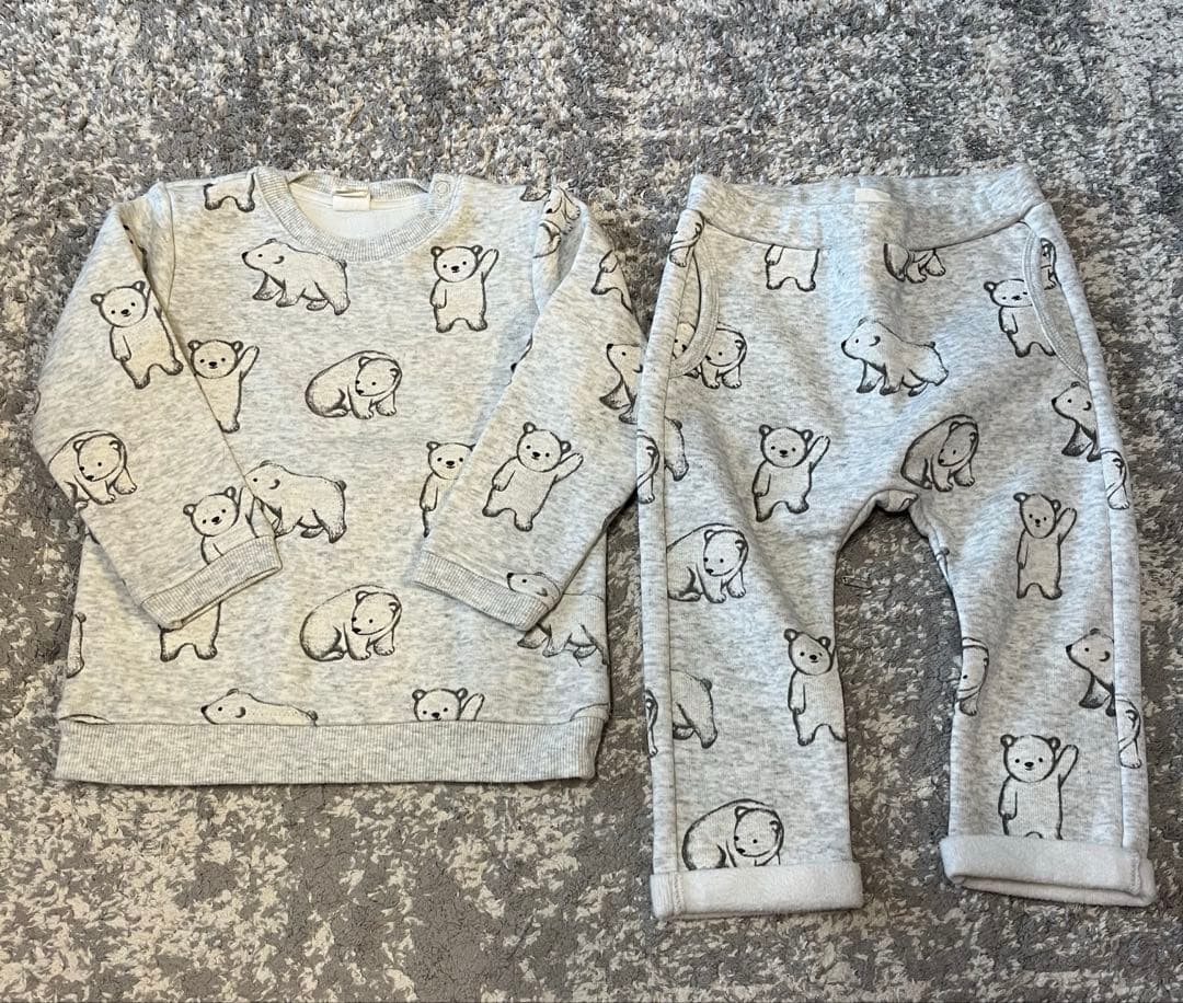 【美品】ホワイトベア　セットアップ　UNIQLO ユニクロ　無印　GU ZARA