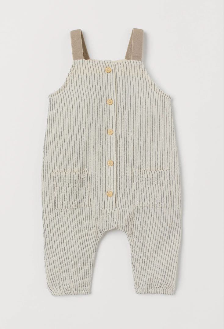 【新品】H＆M リネンサロペット　オーバーオール　ナチュラル　ユニクロ無印GU