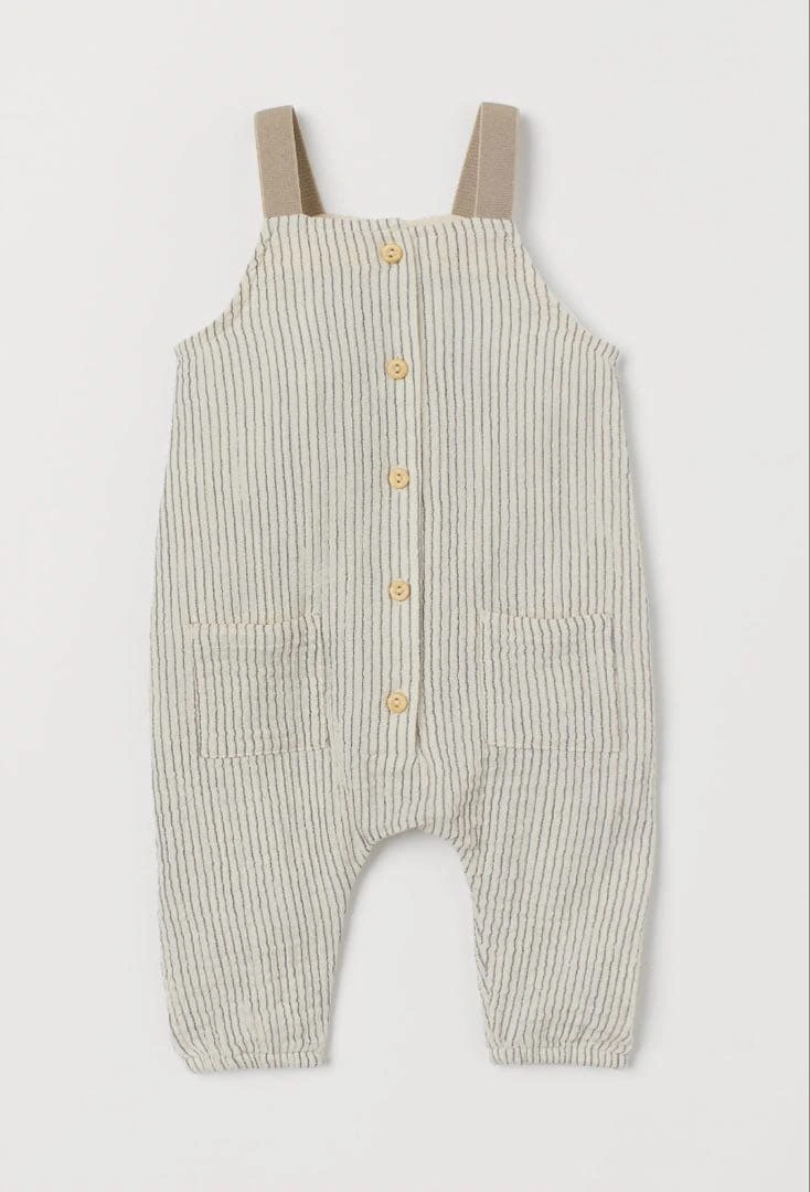 【新品】H&M リネンサロペット オーバーオール ナチュラル ユニクロ無印GU
