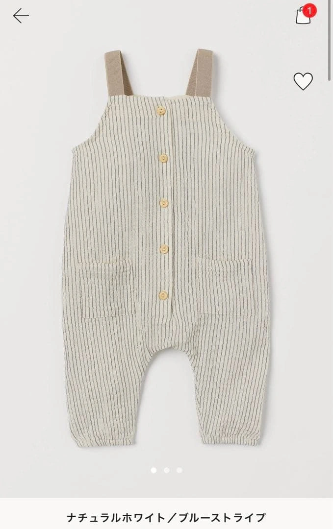 【新品】H&M リネンサロペット オーバーオール ナチュラル ユニクロ無印GUの写真2枚目