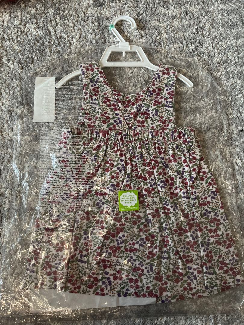 【新品】小花柄ライトフランネルジャンパースカートの写真6枚目