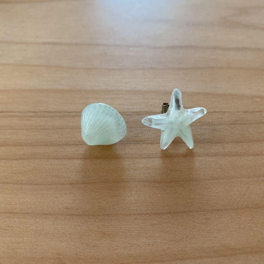 ピアス 夏 貝 ヒトデ