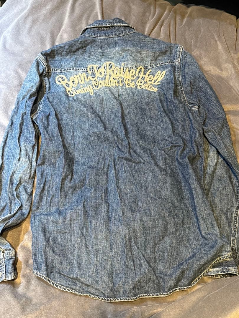 STOOGE&CO 長袖デニムシャツ ヴィンテージの写真2枚目