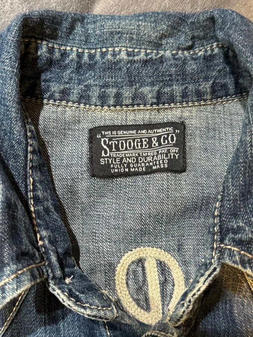 STOOGE&CO 長袖デニムシャツ ヴィンテージの写真3枚目