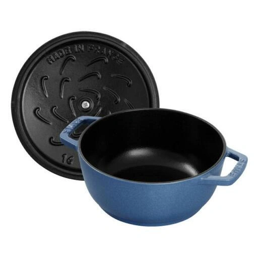 【新品未使用】STAUB ストウブ鍋 Wa-NABE S 16 cm ルミナスブルーの写真2枚目