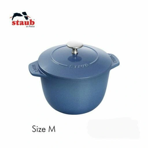 【新品未使用】STAUB ラ・ココット de GOHAN M ルミナスブルー