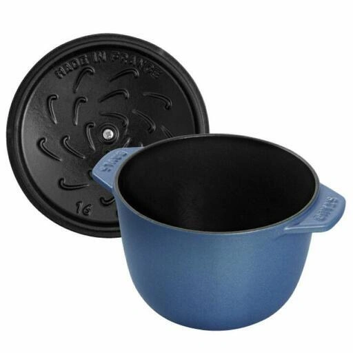 【新品未使用】STAUB ラ・ココット de GOHAN M ルミナスブルーの写真3枚目