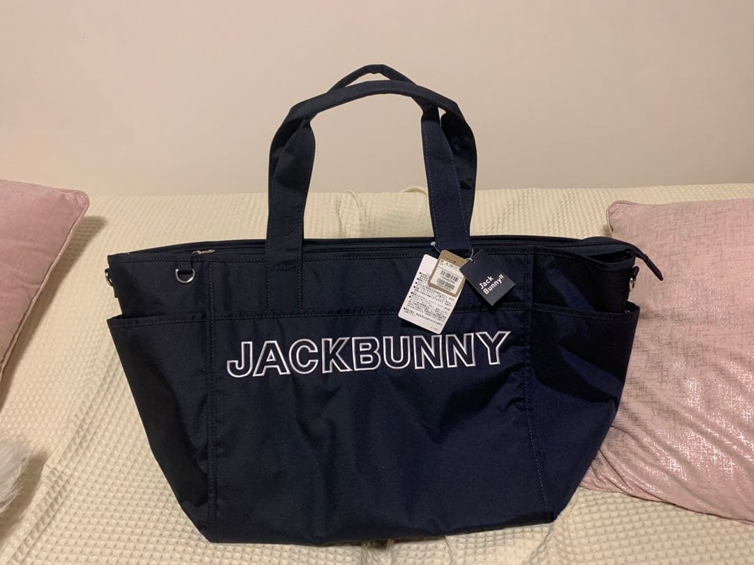 新品タグ付 ジャックバニー ゴルフ ボストン ネイビー トートバッグ