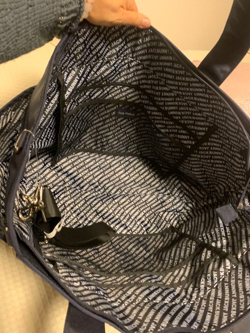 新品タグ付 ジャックバニー ゴルフ ボストン ネイビー トートバッグ