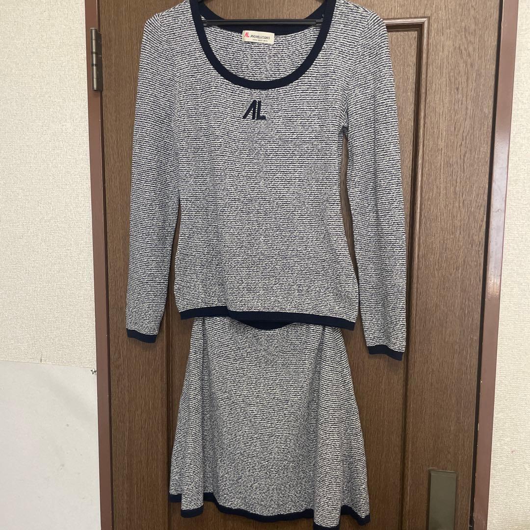 日本製ANDRELUCIANO スカートセットアップ S～M
