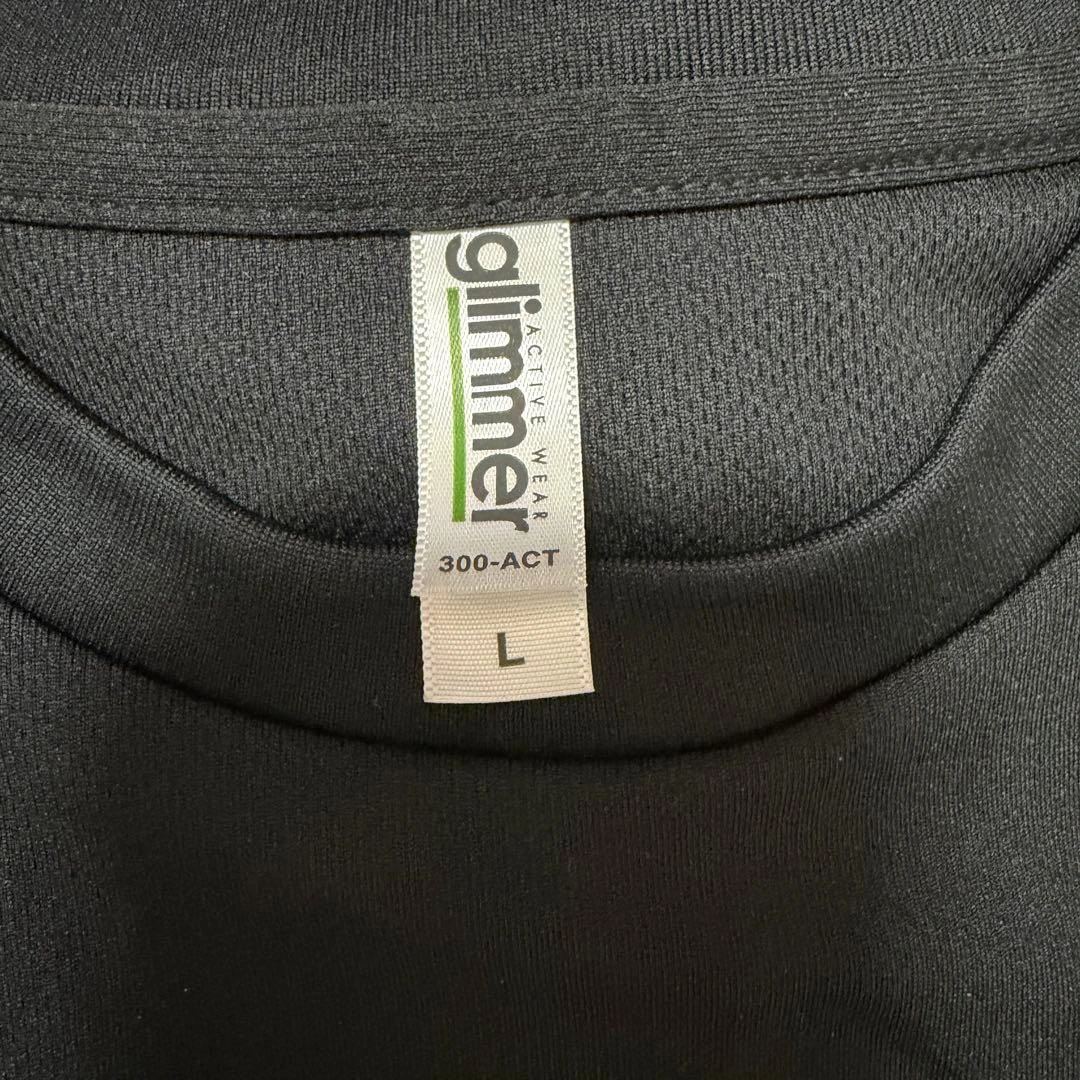 glimmer ブラック Tシャツ Lサイズ 韓国語プリント柄の写真3枚目