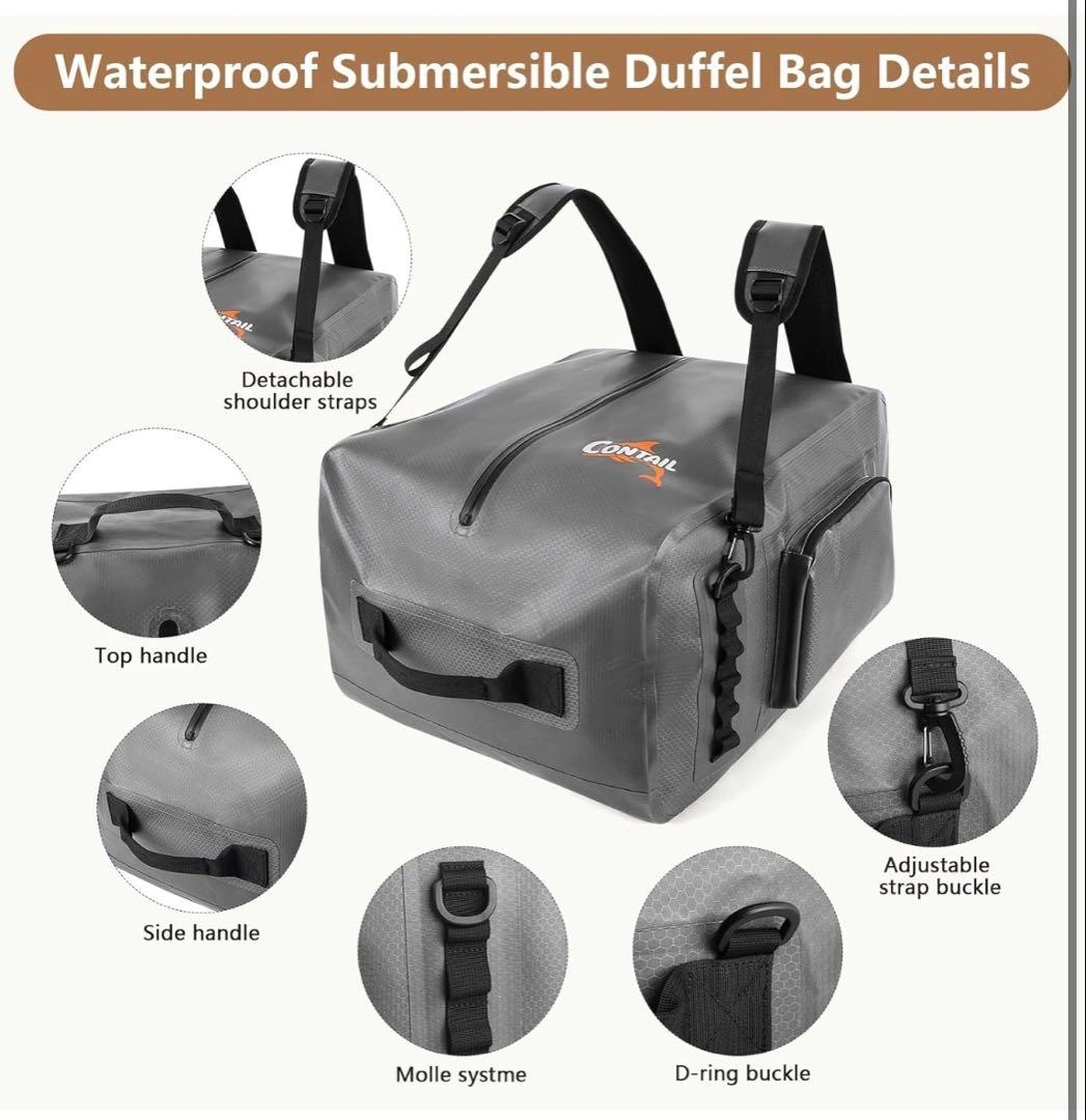 CONTAIL 70L 気密防水水中ダッフルバッグアドベンチャー用品用アウトドアの写真2枚目
