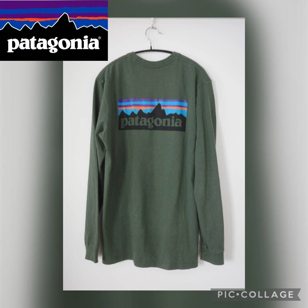 patagonia オリーブグリーン 長袖カットソー トレーナー