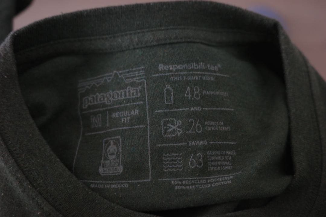 patagonia オリーブグリーン 長袖カットソー　トレーナーの写真3枚目