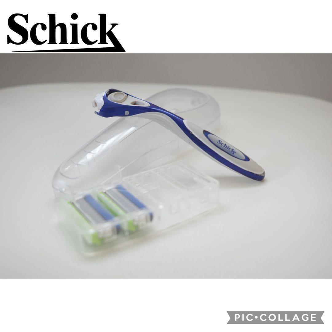 Schick メンズ剃刀 替え刃付き ケース付き
