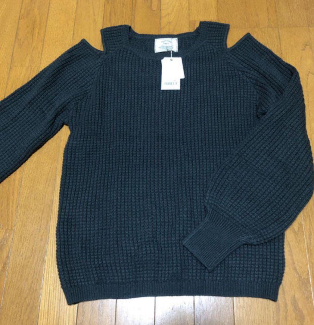 【ungrid】 ショルダースリットワッフルニットの写真2枚目