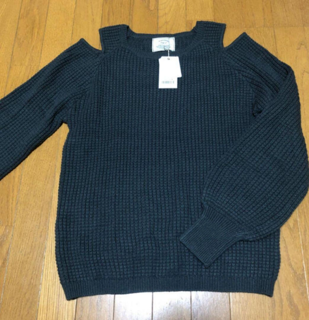 【ungrid】 ショルダースリットワッフルニットの写真2枚目