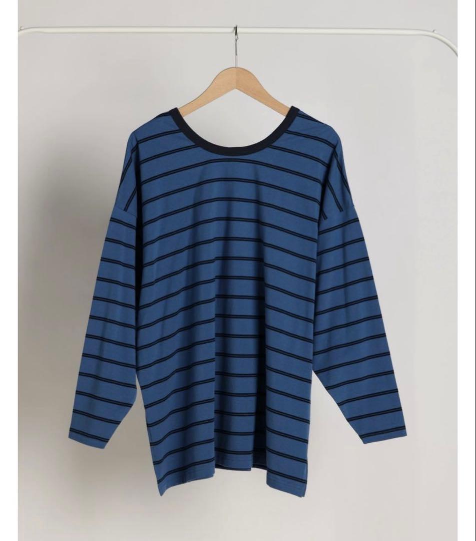 【新品】MULTI BORDER TOPS ブルー 忍舞着用 WOM