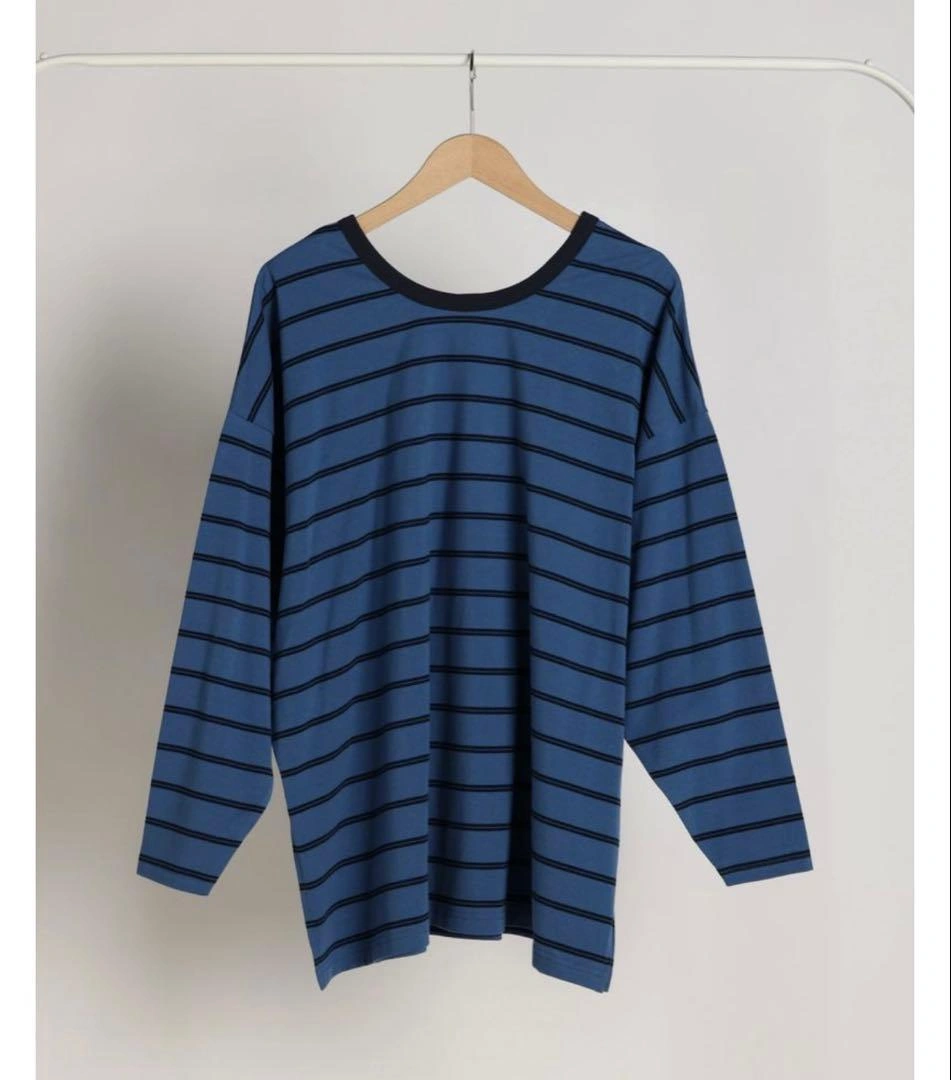 【新品】MULTI BORDER TOPS ブルー 忍舞着用 WOM