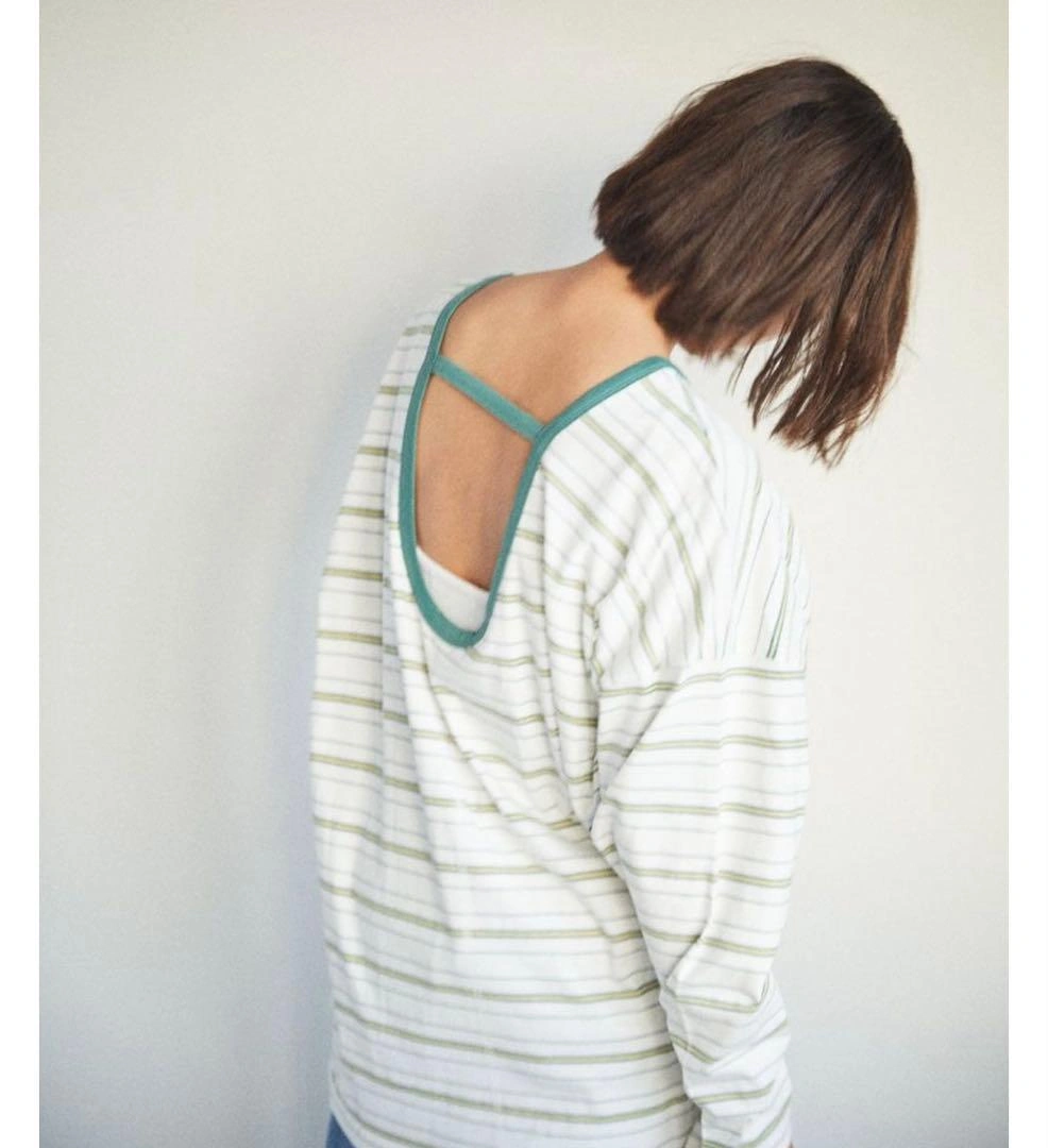 【新品】MULTI BORDER TOPS ブルー 忍舞着用 WOMの写真9枚目
