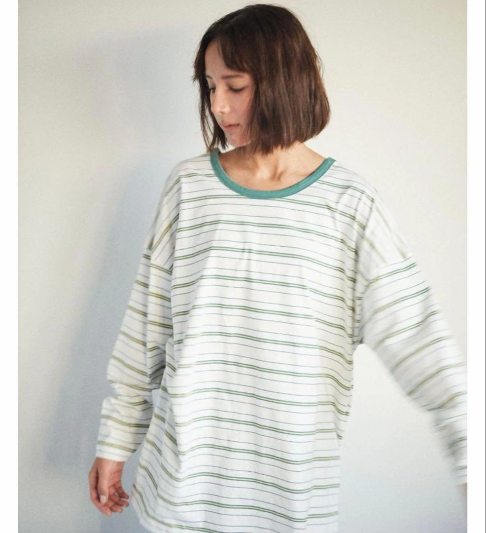 【新品】MULTI BORDER TOPS ブルー 忍舞着用 WOMの写真10枚目
