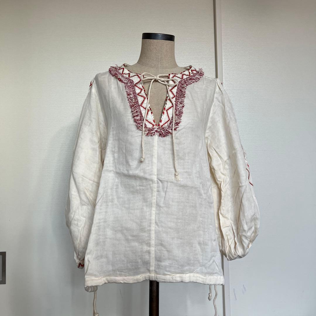 【KIIRAキーラ】定価19800円 フリンジ刺繍ブラウス RCW トゥデイフルの写真2枚目