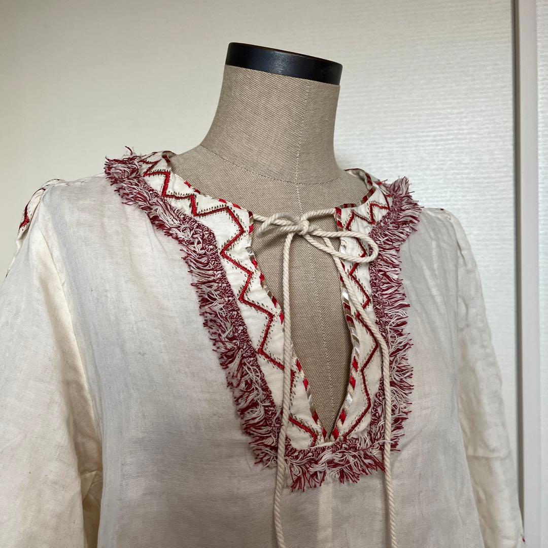 【KIIRAキーラ】定価19800円 フリンジ刺繍ブラウス RCW トゥデイフルの写真5枚目