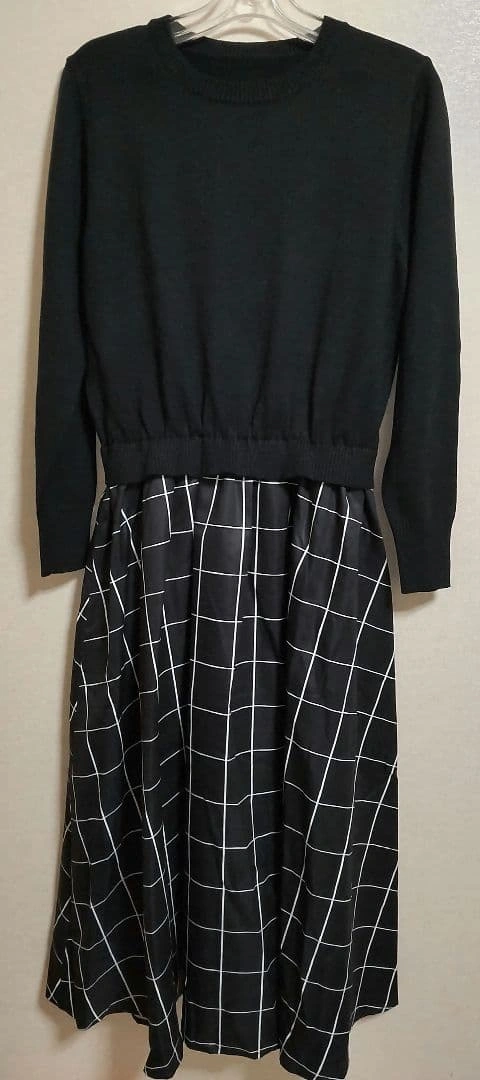 《新品・未使用》【AMESUN】異素材ドッキングロングワンピース★の写真2枚目